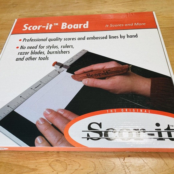Large Scor It Scoring Board Inch/Metric paper cards 12 3/8 x 13 3/8" (Pack of 1) - Picture 1 of 2